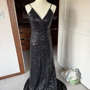 B. Smart Black Sequin Evening Gown | Size 9 | Excellent Condition